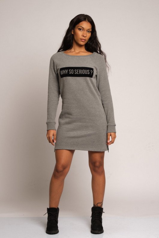 Robe sweat Why So Serious Grise 